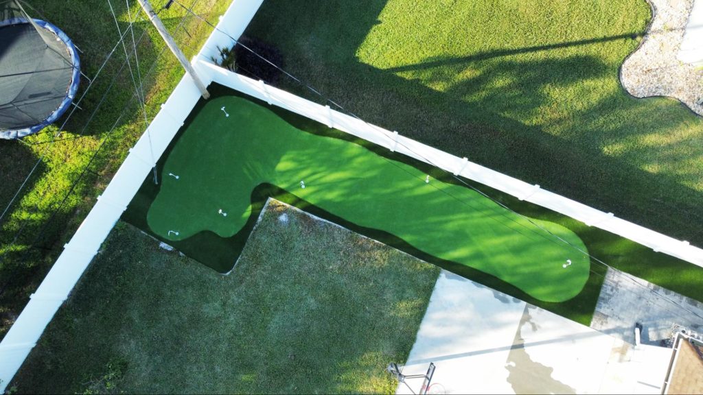 After installation for Putting Green Artificial Grass in Delray Beach