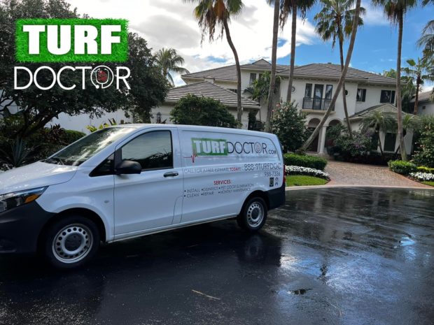 TurfDoctor at a Palm Beach Gardens, FL home to install artificial turf