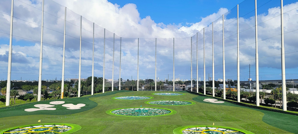 Driving range with fake grass in Palm Beach Gardens, Florida