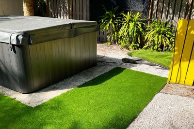 Artificial Grass Installation in a Boca Raton Backyard